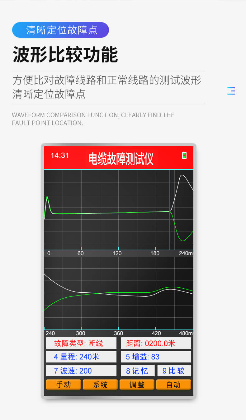 手持式电缆故障测试仪