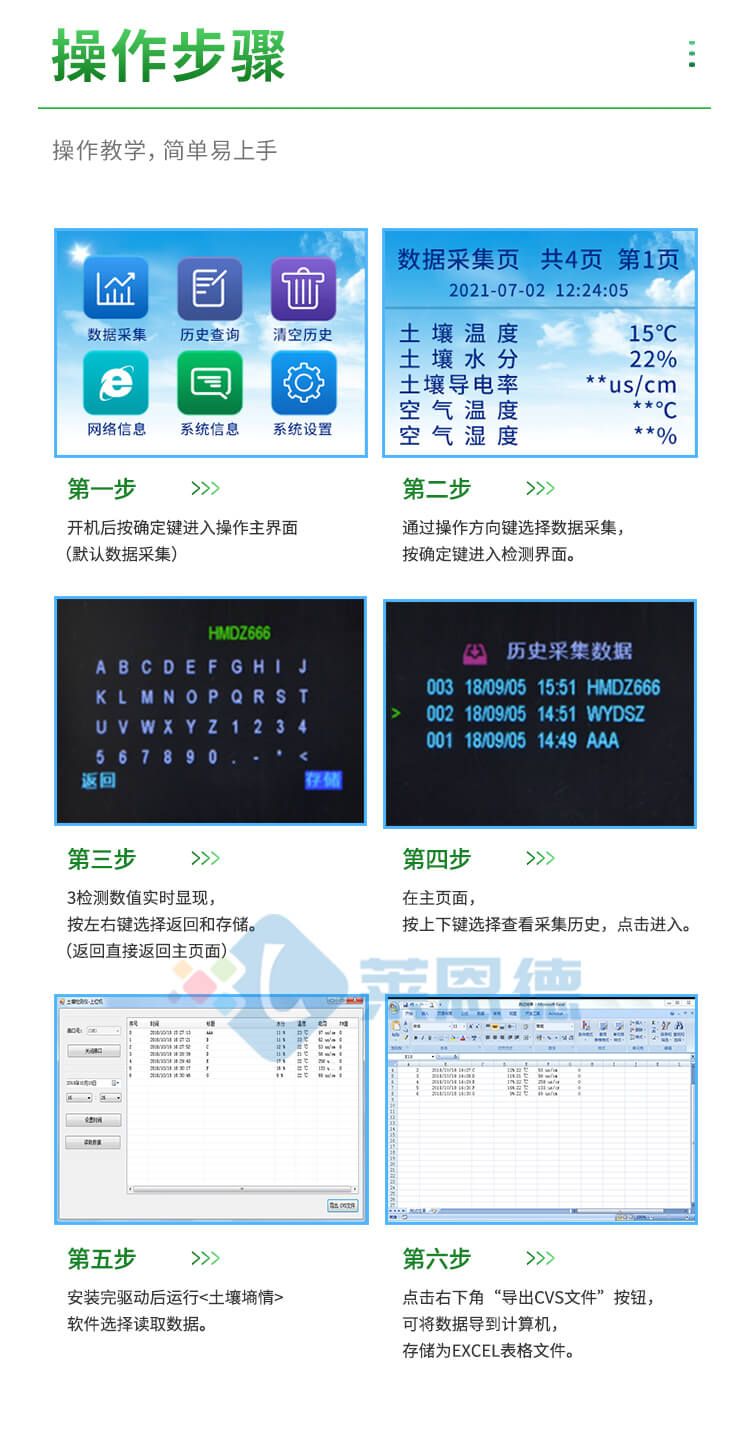 土壤水分温度盐分测定仪